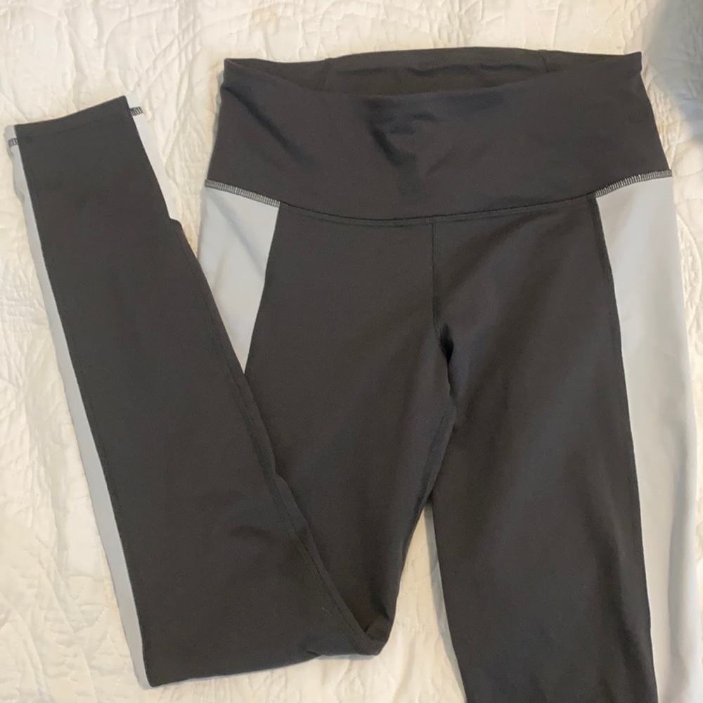 Grey and white Under Armour leggings